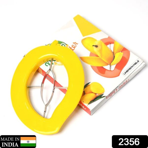 71253297-f5c0-4f9e-aeaf-bde0f514011d.jpg Mango Cutter Slicer Machine Tool Cutter With Sharp Blades Cutter Non Slip Handle ( 1pc )