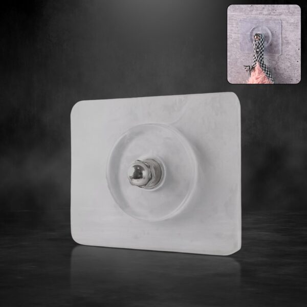 01_5069be6d-495e-4a42-9c24-c9caa2fa4dca.jpg Heavy Duty Transparent Adhesive Wall Hook with Stainless Steel Screw Head (1 Pc)