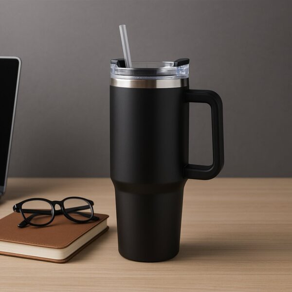 01_b732c7e0-4ac3-4abc-b544-c392b82c680e.jpg Premium 1200 ML Stainless Steel Vacuum Insulated Travel Mug with Straw and Handle (1200ML / 1 Pc)