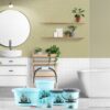 Plastic Bathroom Accessories Set (Mix Color / 6 Pc)