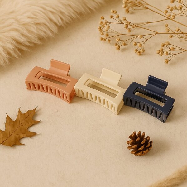 03_2b1ad6c3-49e5-46b1-9575-85fe52817f57.jpg Matte Finish Rectangle Hair Claw Clip for Women and Girls ? Assorted Color Pack ? 12 Pc