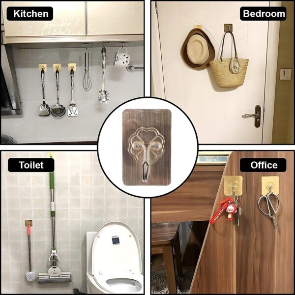 03_31584663-a808-42a4-bb14-1839784d18ea.jpg Plastic Adhesive Sticky Waterproof and Oil Proof, Wall Hook (5.5?3.5 Cm & 10 Pc)