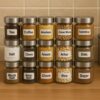 Kitchen Spice Jar Label Sticker Sheet (1 Sheet)