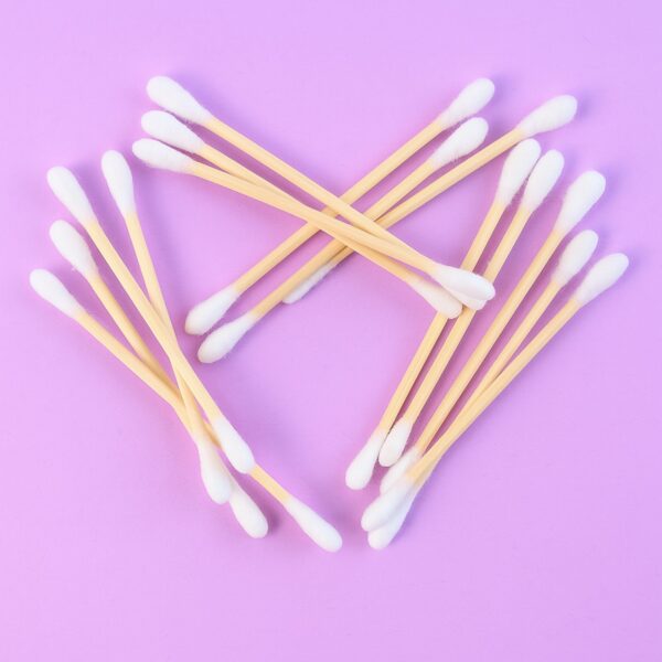 Eco-Friendly Wooden Cotton Ear Buds (1 pkt / 100 Pcs Approx)