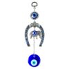 Decorative Evil Eye Hanging with Elephant and Horseshoe Motif,  Wind Chime (1 Pc)