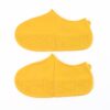 Yellow Non-Slip Silicone Rain Reusable Anti skid Waterproof Fordable Boot Shoe Cover (1 Pair )