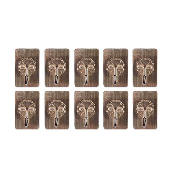 05_d9a41954-de5c-443f-8e00-90e9683222c0.jpg Plastic Adhesive Sticky Waterproof and Oil Proof, Wall Hook (5.5?3.5 Cm & 10 Pc)