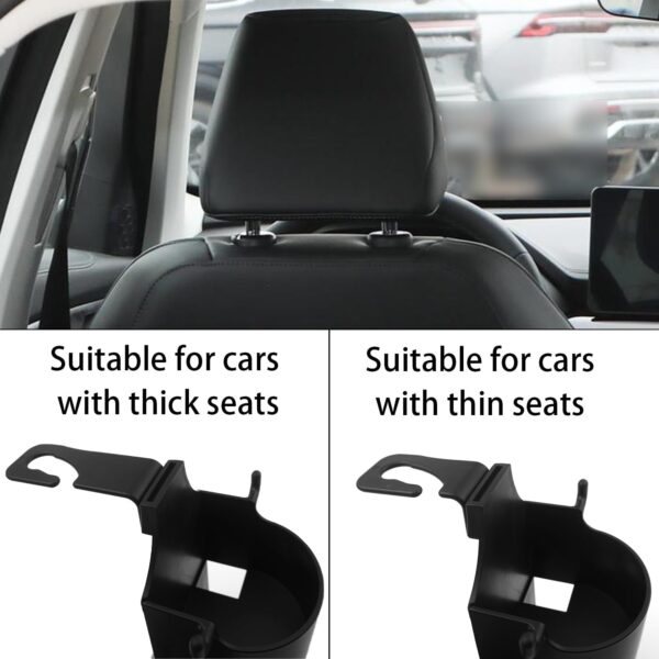 06_ffb2550e-647f-4989-9f55-e9d6ab483947.jpg Car Headrest Backseat Organizer, 3 in 1 Automotive Cell Phone Drink cupholder Adapter with Headrest Hooks for Kids and Adults, Multifunctional Storage for Car Travel Accessories