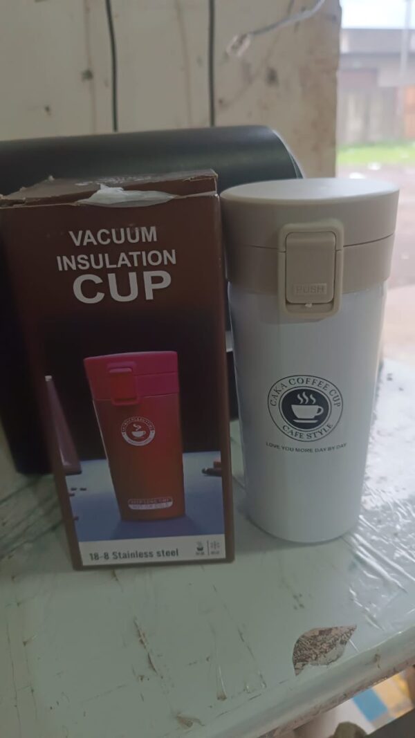 Stainless Steel Vacuum Insulated Coffee Flask with Flip Lock Lid (400ML / 1 Pc)