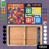 Wooden Board Game Set – Ludo, Snakes & Ladders, and Desktop Football (3-in-1)