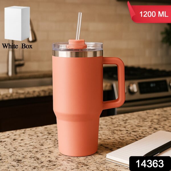 2a214699-15a4-42ab-b8aa-551f30a55f65.jpg Peach Extra Large Insulated Travel Mug (1200ML - 1 Pc)