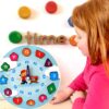 Aditi Wooden Educational Learning Clock Toy with Movable Hands