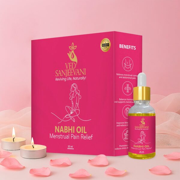 NabhiOil01.jpg Ved Sanjeevani Nabhi Oil for Menstrual Pain Relief (30ML / 1 Pc)