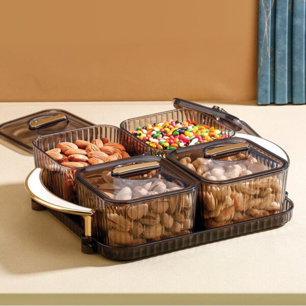 Storage-box-02_8a58b5c3-4946-4924-a4f1-5c5617fa3352.jpg Liger Luxury Delight 4-Piece Dryfruit Storage Box (1 Set)