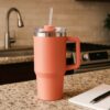 Tumbler-01_acb87da5-4d34-49d7-98df-4515e073fd67.jpg Peach Extra Large Insulated Travel Mug (1200ML - 1 Pc)