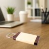 Premium Wooden Keychain with Dual Tone Finish (1 Pc)