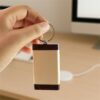 Premium Wooden Keychain with Dual Tone Finish (1 Pc)