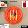 Mishra's 5-Piece Multipurpose LPG Kitchen Combo Set with Gas Pipe, Cylinder Trolley, Knife, Lighter & Peeler
