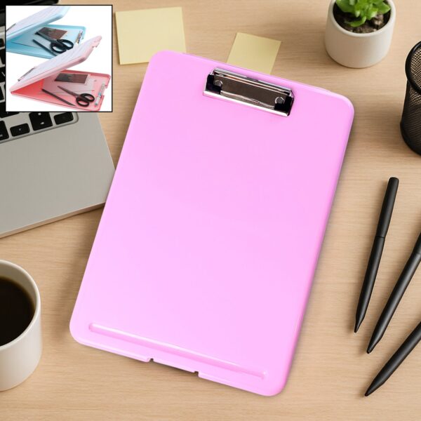 clipboard-01.jpg A4 Size Hard Plastic Clipboard File Folder (1 Pc)