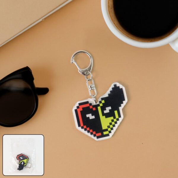 keychain-01_24334958-30fe-447a-b4c3-0d943412e98d.jpg Pixel Style Acrylic Cartoon Keychain with Funky Design (1 Pc)