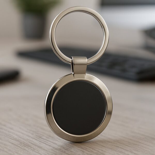 Premium Round Shape Metal Keychain (1 Pc)