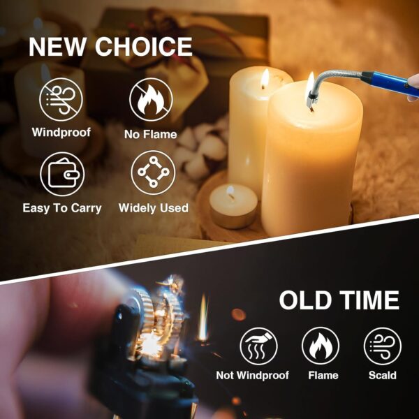 lighter-03_fcb891b4-fbb9-4988-85cf-9f7d128d6128.jpg Metal Rechargeable Electric Arc Lighter with Flexible Neck (1 Pc)
