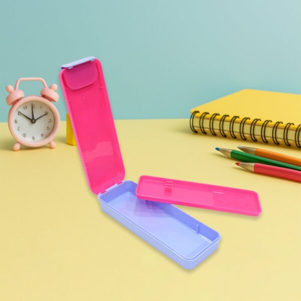 Stylish Cartoon Printed Hard Top Pencil Box for Kids (1 Pc / Mix Design)