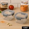 Apex Press N’ Lock Airtight Food Storage Container Set (2Pc/450ml) Approx