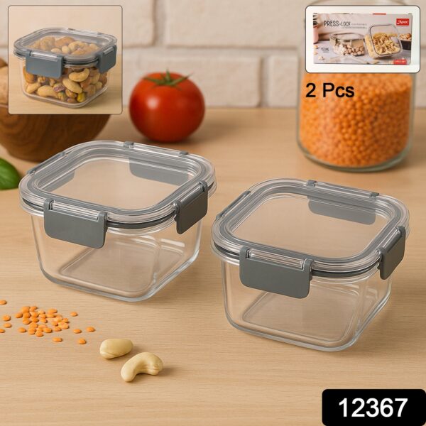 Apex Press N’ Lock Airtight Food Storage Container Set (2Pc/450ml) Approx